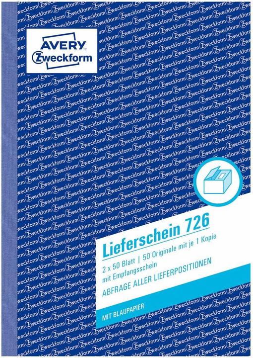 Actual product image Avery Delivery notes with receipt (50 x)