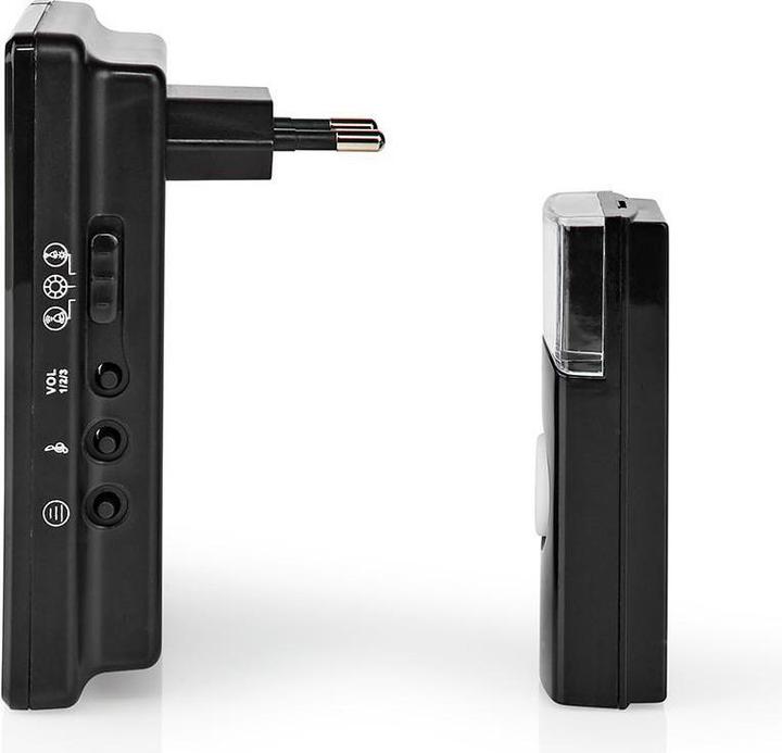 Image du produit Nedis Kit de sonnette de porte sans fil Alimentation secteur 220-240 V AC 50 Hz 1x CR2032 Volume : 80 dB S (Funk)