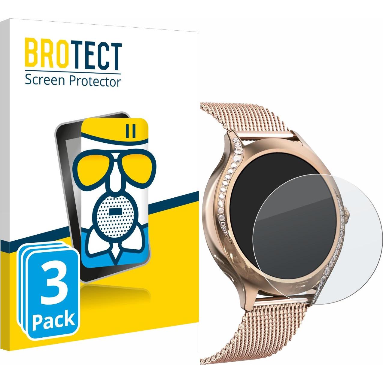 BROTECT Schutzglas Schutzfolie Displayschutz Display Schutz Glas Folie matt, Smartwatch Schutzfolie, Grau