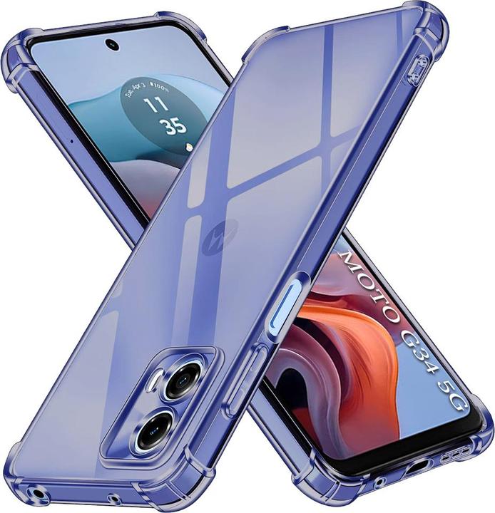 Image du produit Techsuit - Shockproof Clear Silicone - Motorola Moto G34 / Moto G45 - Smoke Black (Motorola Moto G34)