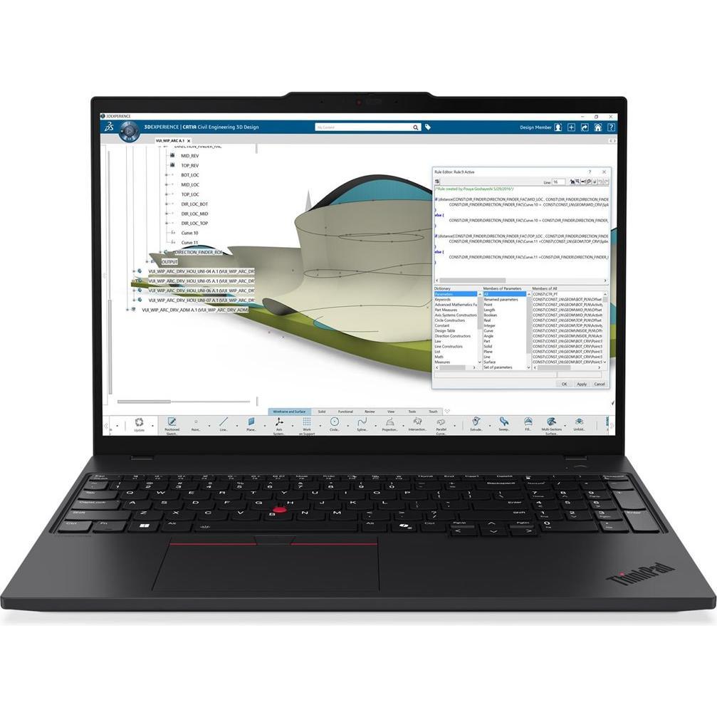 Lenovo ThinkPad P16s Gen 4 (16", 1000 GB, 96 GB, Deutschland, AMD Ryzen AI 9 HX PRO 370), Notebook, 