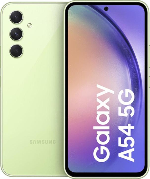 Produktbild Samsung Galaxy A54 5G (128 GB, Awesome Lime, 6.40", Hybrid Dual SIM, 5G)