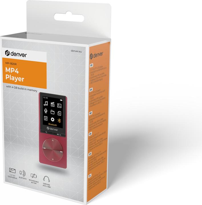 Productafbeelding Denver MP-1820R Rood (4 GB)