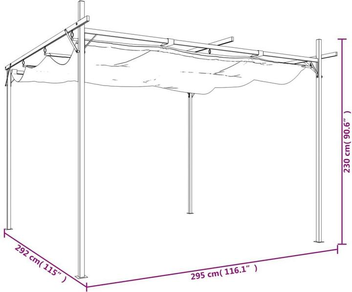 Actual product image vidaXL Gutja (295 cm, 292 cm)