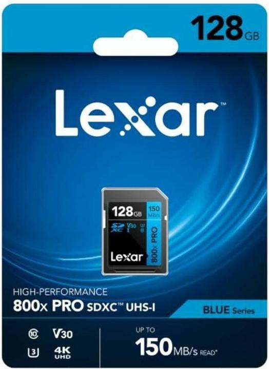 Produktbild Lexar MEMORY SDXC 128GB UHS-I/LSD0800P128G-BNNNG (128 GB, SDXC, U3, UHS-I)