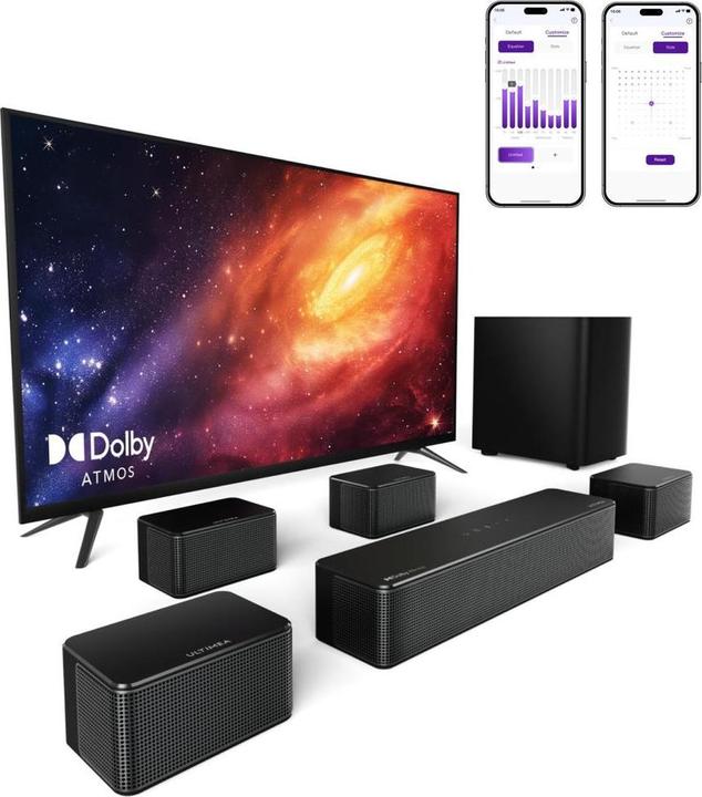 Actual product image Ultimea Aktivbox Poseidon D80 7.1 Surround Soundbar (500 W, 7.1 Channel)