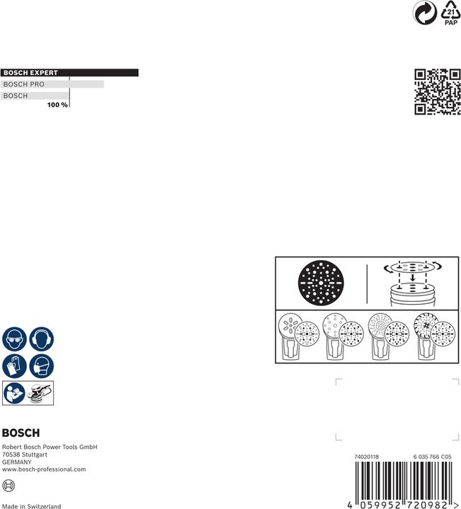 Immagine prodotto Bosch Professional Dischi abrasivi EXPERT O780 / 150 (240)