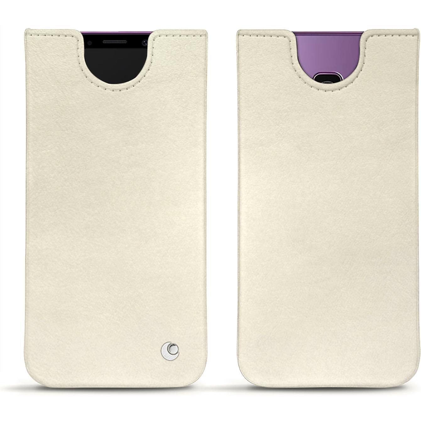 Noreve Lederschutzhülle (Samsung Galaxy S9+), Smartphone Hülle, Weiss