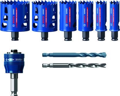 Produktbild Bosch Professional Zubehör EXPERT Tough Material Lochsäge-Set, 20/22/25/32/35/40/44/51/60/68/76 mm, 14-tlg. (32 mm, 51 mm, 44 mm, 22 mm, 68 mm, 35 mm, 76 mm, 40 mm, 20 mm, 60 mm, 25 mm)