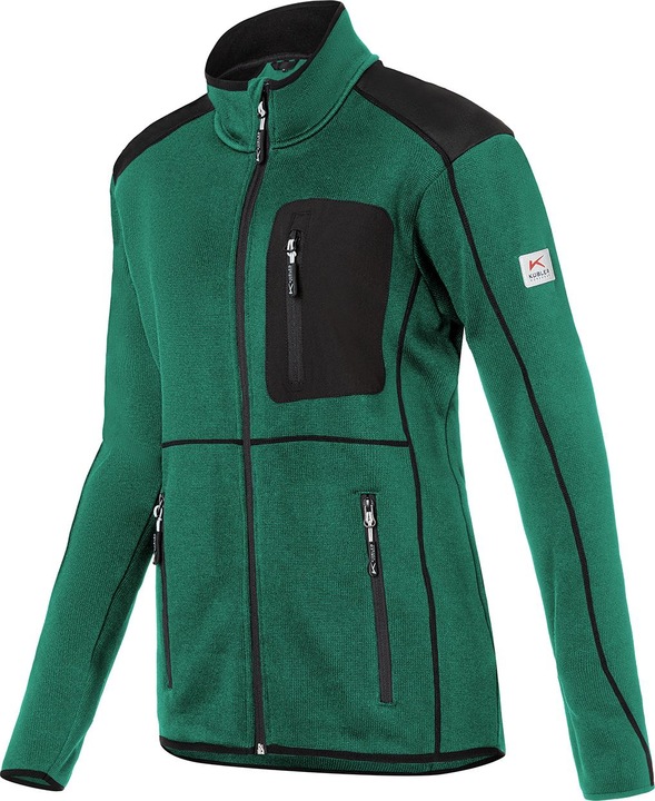 Produktbild Kübler Strickjacke Damen moosgrün/schwarz Form 1444 Grösse S (S)