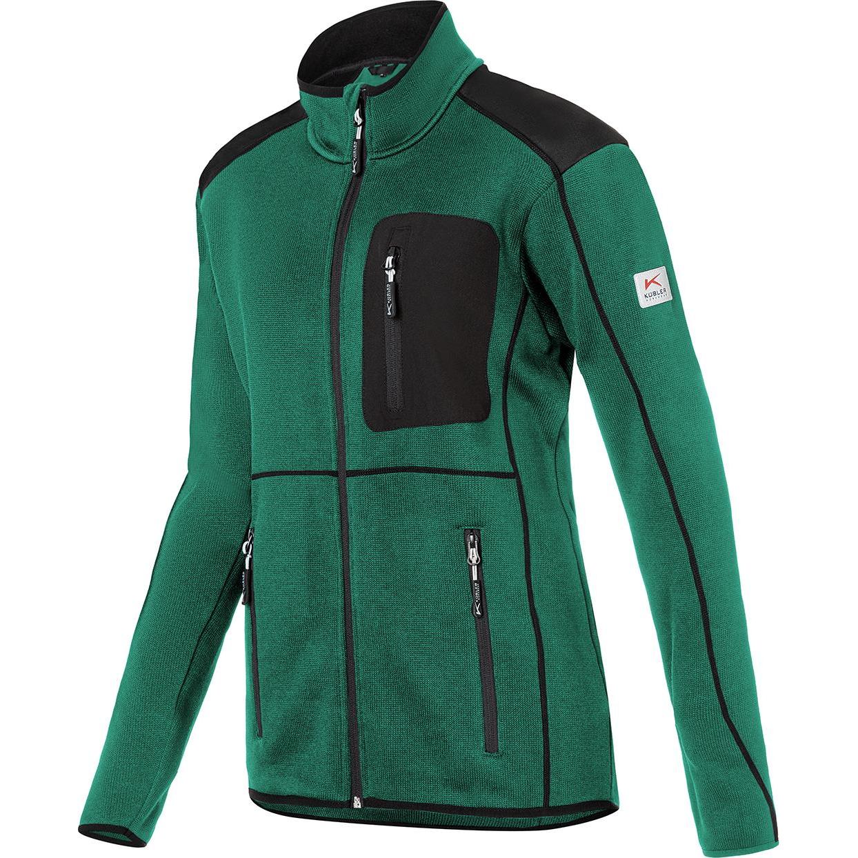 Kübler, Damen, Jacke, Strickjacke Damen moosgrün/schwarz Form 1444 Grösse S (S), Grün, S