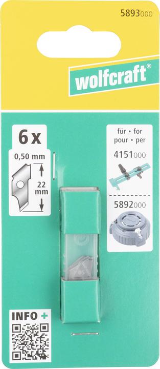 Actual product image wolfcraft wolfcraft 6 Ersatzklingen für 5892000 und 4151000 (Replacement blade)
