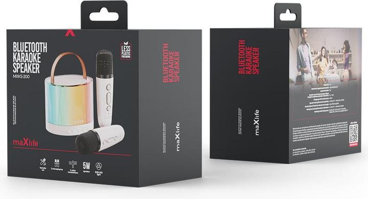 Image du produit Maxlife Enceinte karaoké Bluetooth MXKS-200 rose (5 h)