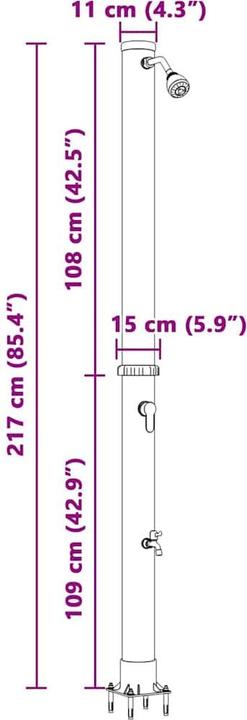 Produktbild vidaXL Outdoor-Dusche