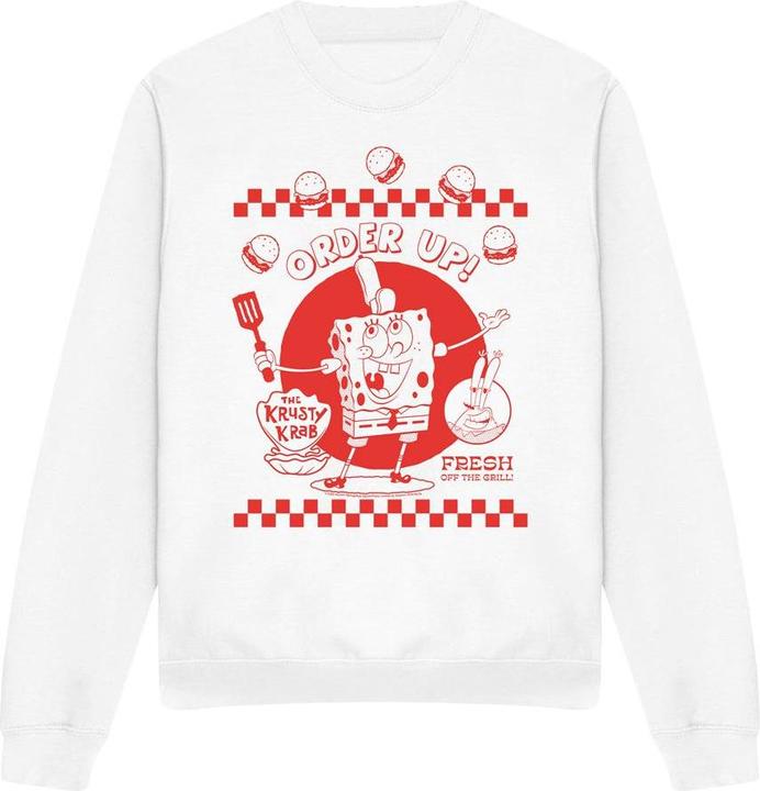 Actual product image Spongebob Squarepants Unisex Adult Order Up! Sweatshirt (XXL)