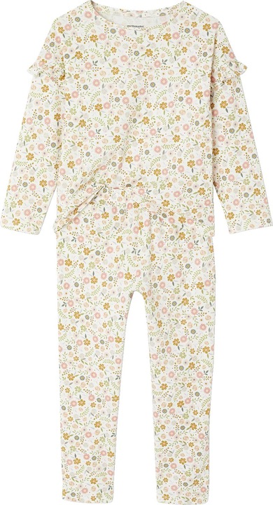 Image du produit Vertbaudet 2er-Pack Mädchen Schlafanzüge FLOWER POWER, lang & kurz, Recycling-Baumwolle (98)