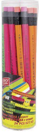 Actual product image Spokey Triangular graphite pencil with HB fluo eraser (HB, 24x)