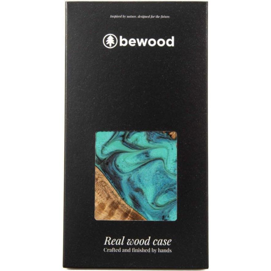 Thumbnail - Bewood Etui z drewna i?ywicy na iPhone 15 Pro Max Unique Turquoise - turkusowo-czarne (Apple iPhone 15 Pro Max), Smartph...
