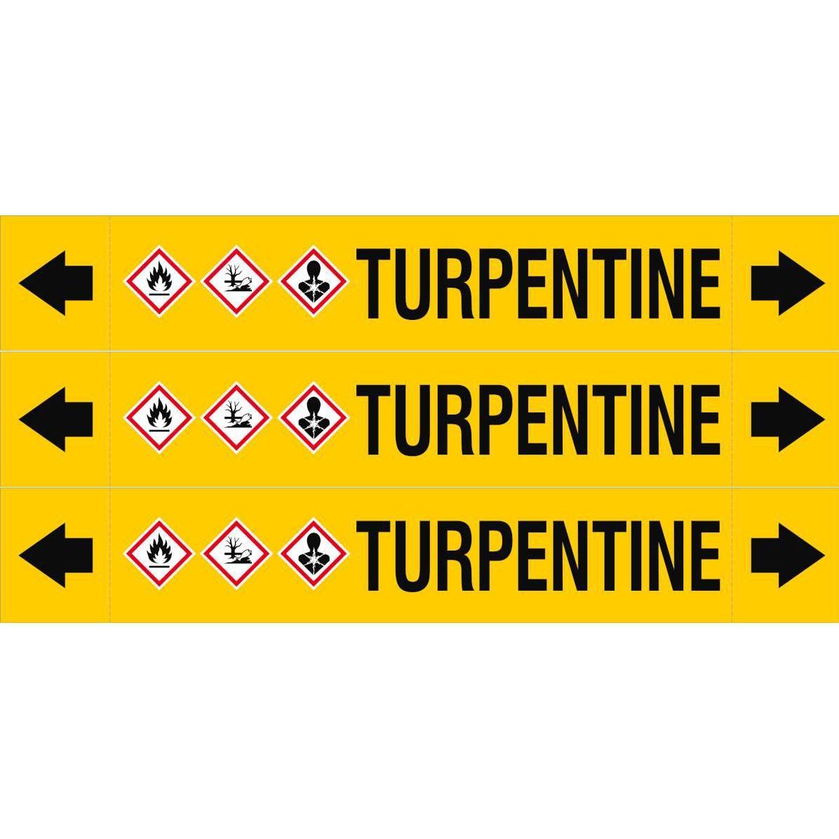 Brady ASME - Rohrmarkierer - Turpentine (ASMEPM-37X230MM-TURPENTINE)