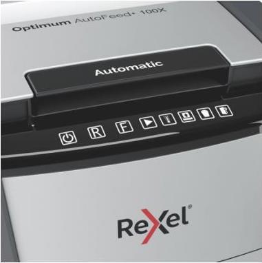 Immagine prodotto Rexel Trituratore Optimum AutoFeed+ 100X Taglio delle particelle 4 x 28 mm 34 l Numero di fogli (max.): (Taglio delle particelle)