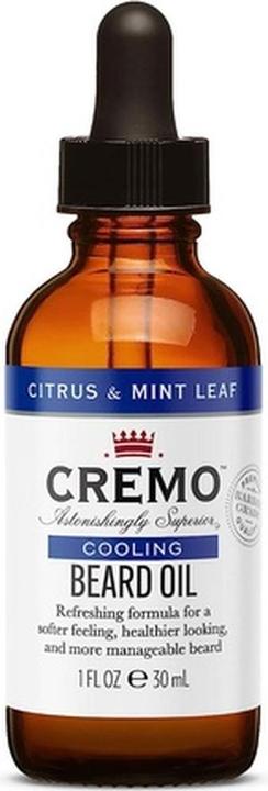 Cremo Cooling Beard Oil for Men with Natural Oils Citrus and Mint Leaf Fragrance 30ml (30 ml)