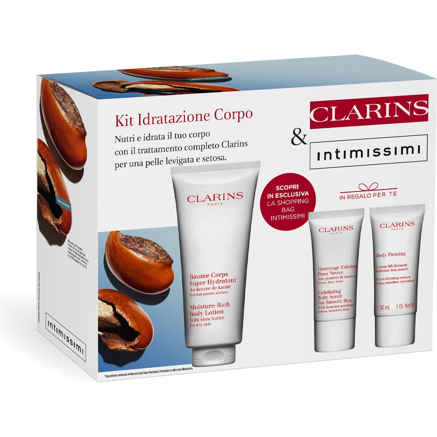 Clarins, Set regalo bellezza, SET (LOZIONE CORPO 200ML + SCRUB CORPO ESFOLIANTE 30ML + RASSODANTE CORPO 30ML) (Set per la cura del corpo)