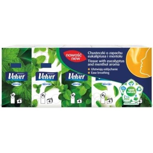 Velvet, Taschentücher + Kosmetiktücher, Samt Miętowe Hygienic Streateas, 10 Pakete
