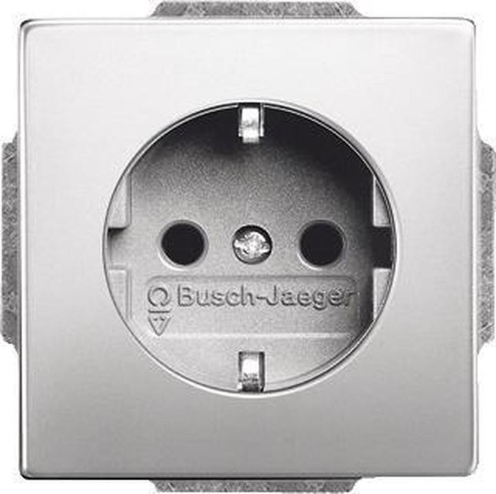 Produktbild Busch-Jaeger 2011-0-3850 Schuko Silber Steckdose (2011-0-3850)
