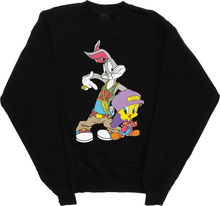 Actual product image Looney Tunes Mens Bugs And Tweety Hip Hop Sweatshirt (4XL)