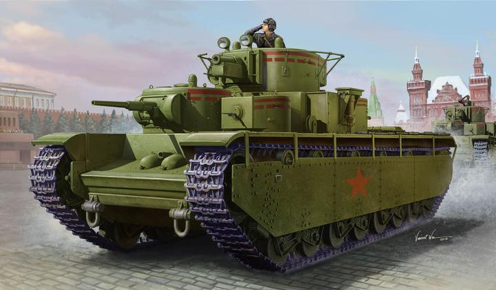 Actual product image Hobby Boss Soviet T-35 Heavy Tank-Early