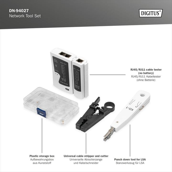 Image du produit Digitus Kit d'outils réseau (Accessoires réseau)
