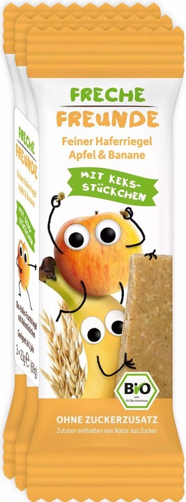 Produktbild Freche Freunde Haferriegel Apf Ban 1J (82 g)