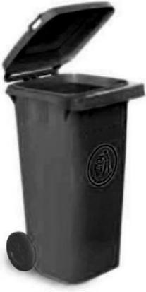 Produktbild RS PRO Polypropylen Abfalleimer 120L Schwarz (120 l)