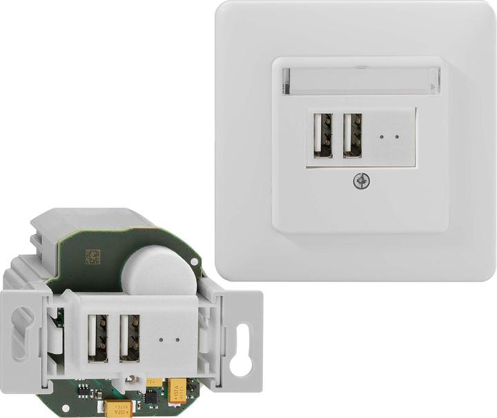 Image du produit Rutenbeck SV USB 2xUp rw - Intérieur - CA - 5 V - blanc