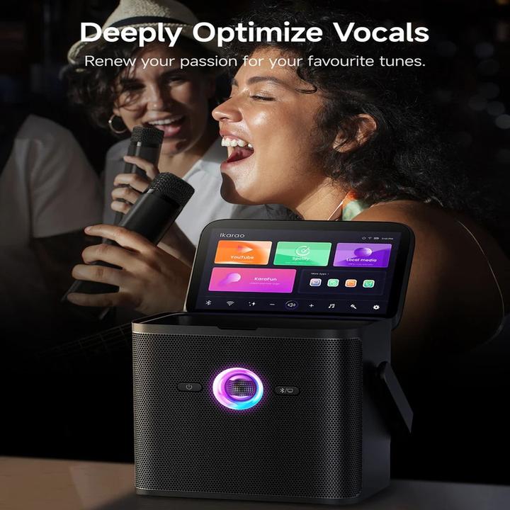 Actual product image Ikarao Karaoke Set with Wireless Microphones (Active)