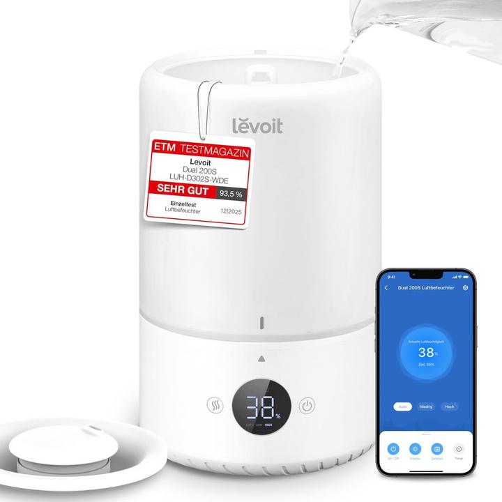 Produktbild Levoit Ultraschall-Luftbefeuchter Dual 200S Smart Top-Fill 27 m² (27 m²)