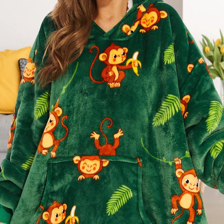 Immagine prodotto Three Oversize Hoodie-Decke Kuschelpullover Erwachsene