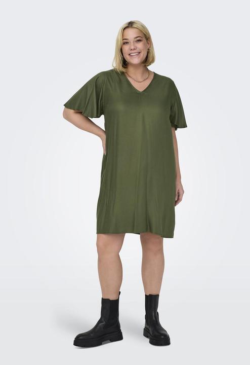 Produktbild Only Curvy V-Ausschnitt Kleid mit kurzen Ärmeln (50)