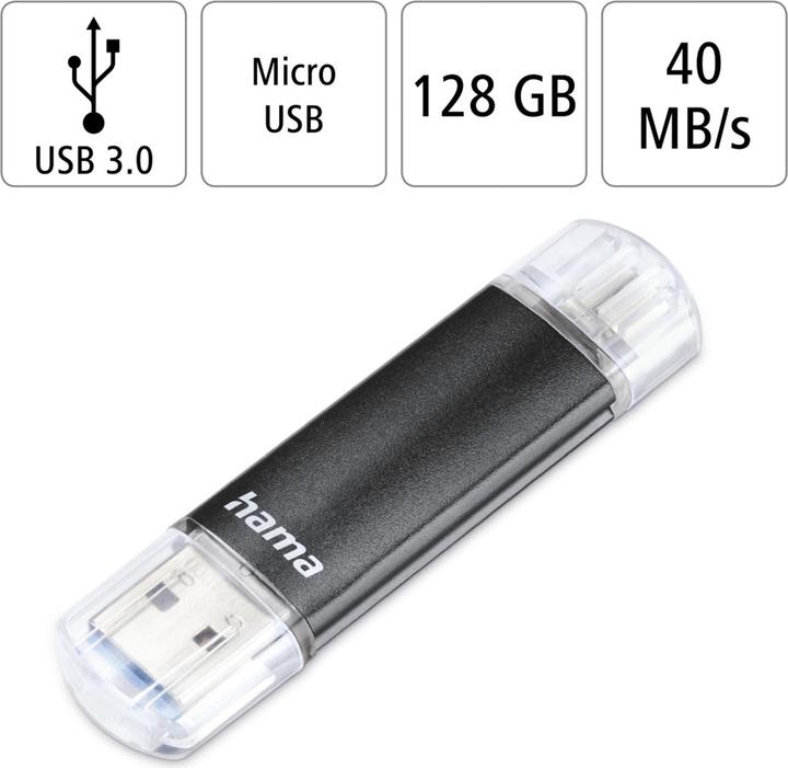 Hama Laeta Twin (128 GB, USB-A)