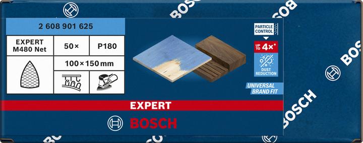 Produktbild Bosch Professional Zubehör EXPERT M480 Schleifnetz, 100 x 150 mm, G 180, 50 Stück (K180)