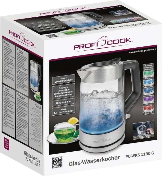 Produktbild Proficook Wasserkocher PC WKS 1190 G (1.70 l)