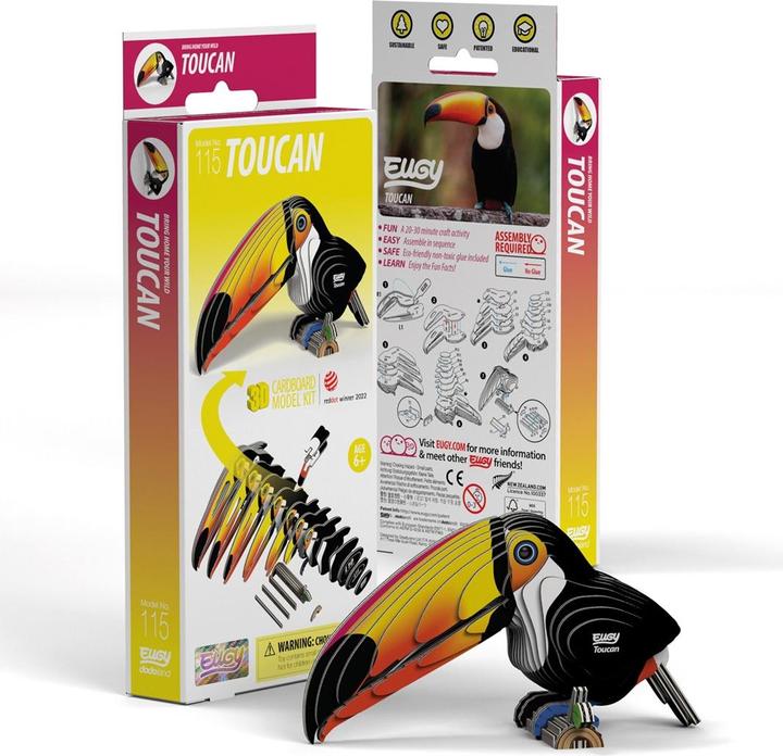 Actual product image Eugy 3D toucan craft kit (MQ6)