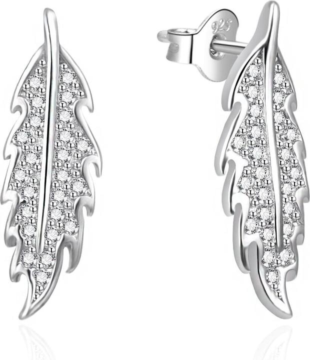 Immagine prodotto Agato - Silver earrings Leaves with zircons AGT-E089PW (Argento)