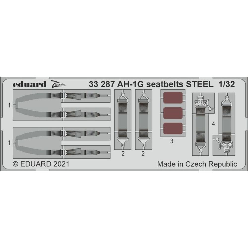 Eduard AH-1G seatbelts STEEL 1/32 for ICM