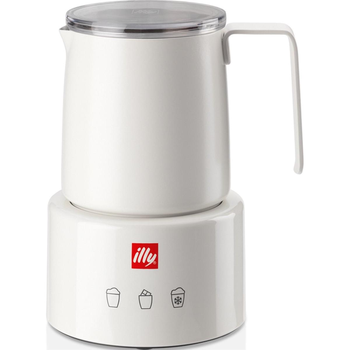 Illy Wonderbox 1 melkopschuimer met Aribica koffie en Judy Chicago kopjes, Montalatte, Bianco