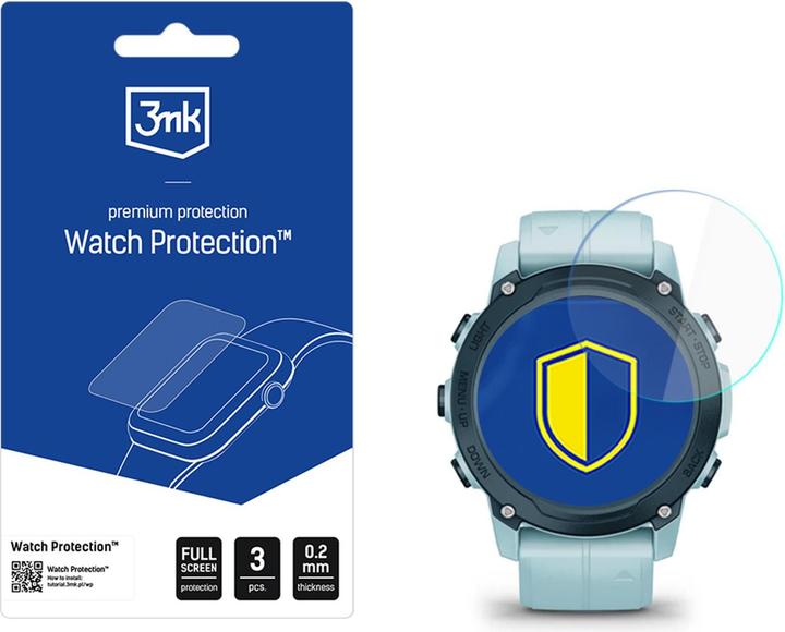 Actual product image 3MK Smartwatch Screen Protector Glass Watch Protection FlexibleGlass for Garmin Descent G1 / G1 Sola