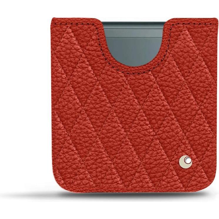 Thumbnail - Noreve Lederschutzhülle Samsung Galaxy Z Flip3 (Samsung Galaxy Z Flip3), Smartphone Hülle, Orange
