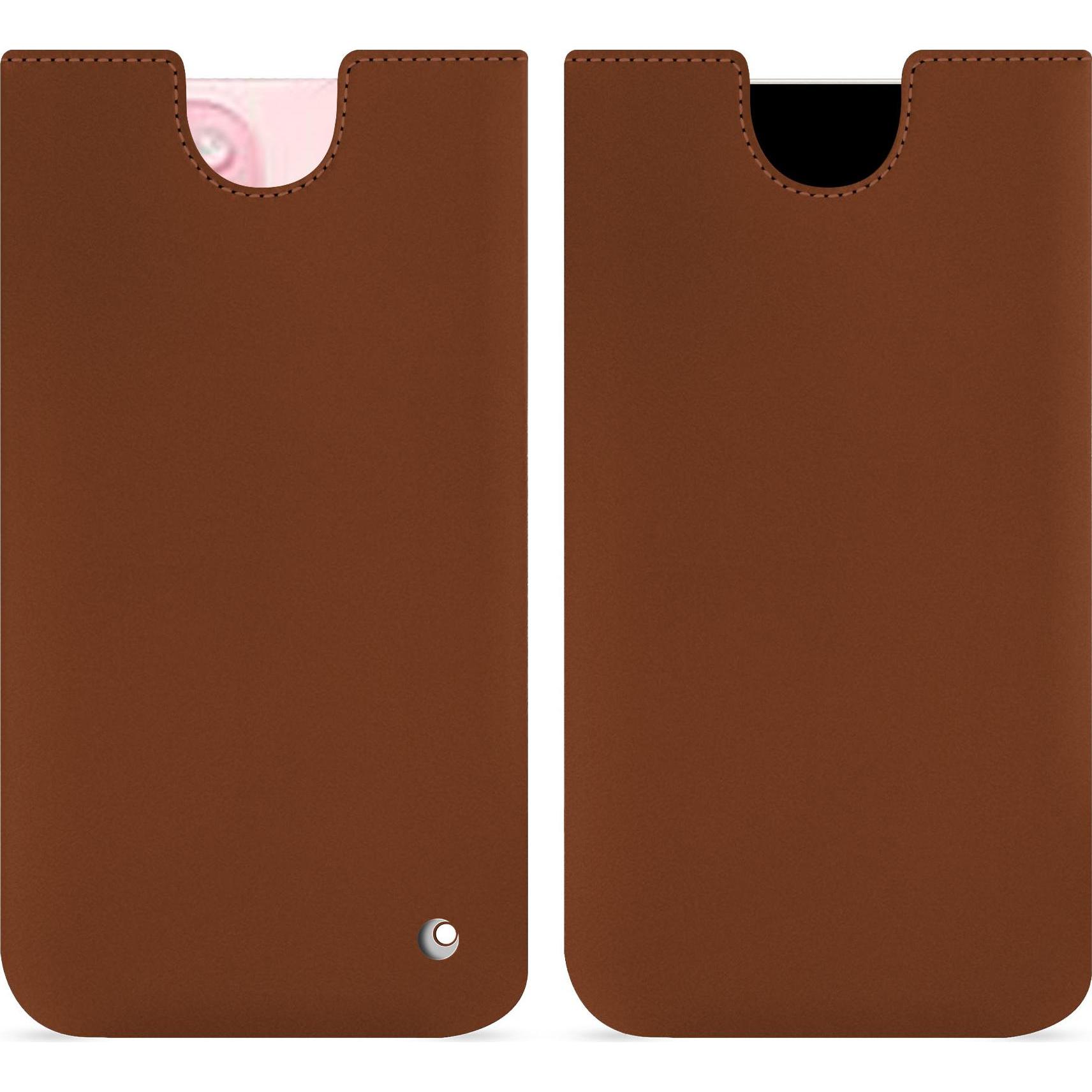 Noreve Lederschutzhülle (Apple iPhone 15), Smartphone Hülle, Braun