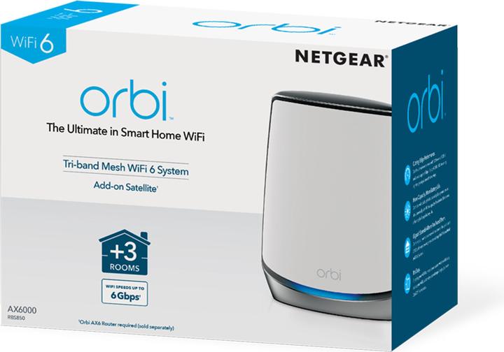 Immagine prodotto Netgear Orbi WiFi 6 Satellit AX6000 (RBS850)