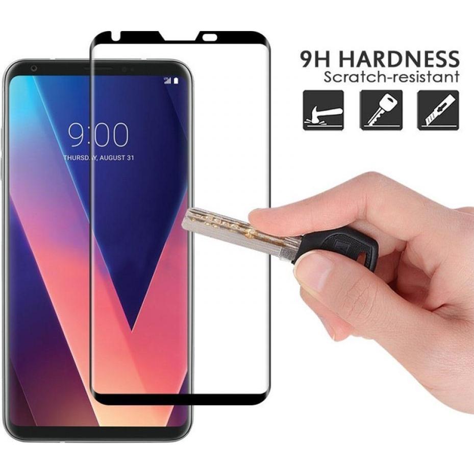 Thumbnail - Screenguard LG V30 Full Screen Panzerglas Schutzfolie 2.5D 9H (LG V30), Smartphone Schutzfolie, Schwarz